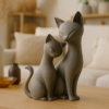 Escultura "Gatos acurrucados"