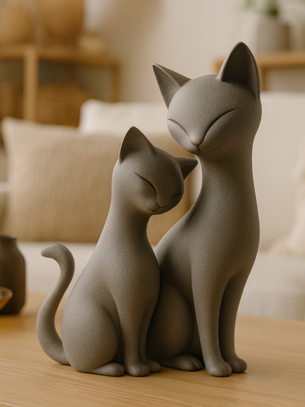 Escultura "Gatos acurrucados"
