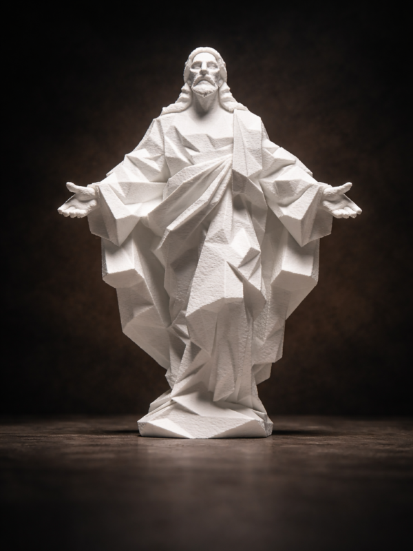 Escultura geométrica "Jesus"