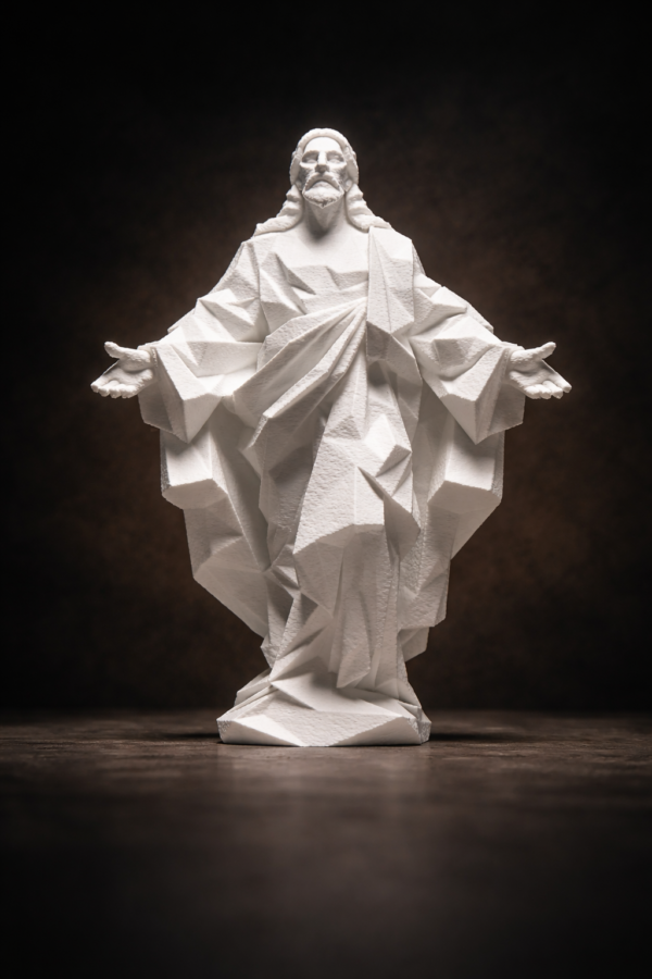 Escultura geométrica "Jesus"