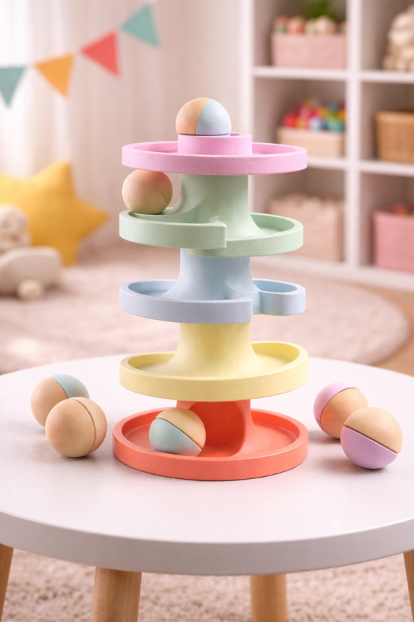Torre pelotas didáctica.