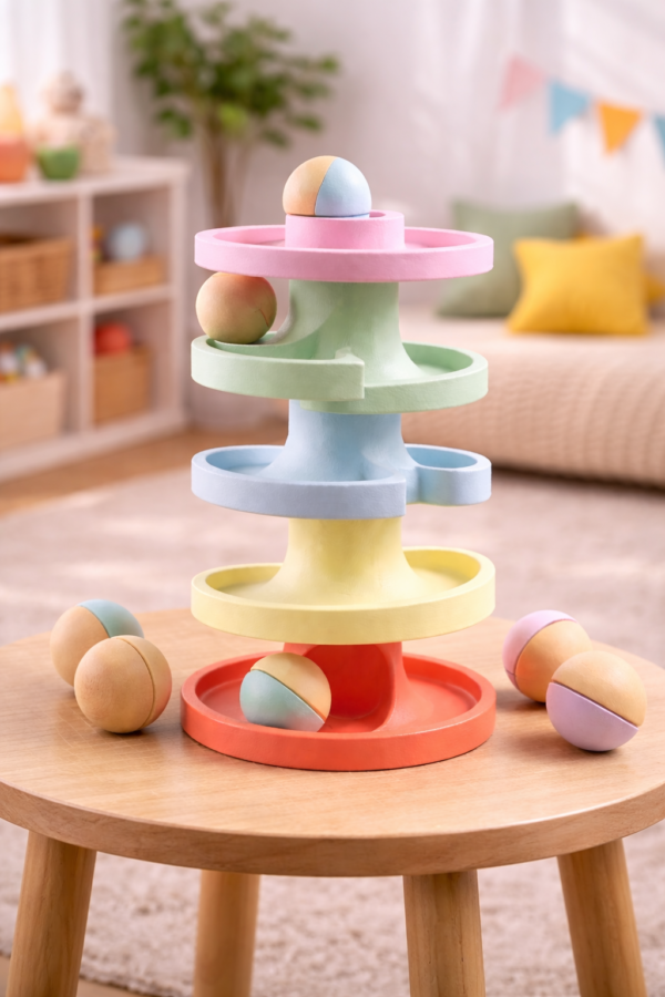 Torre pelotas didáctica.