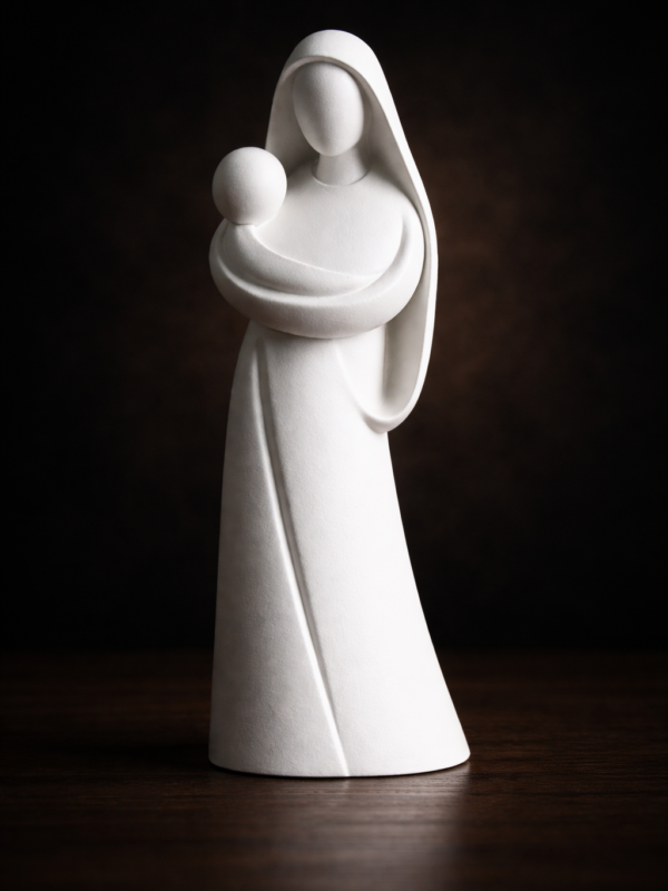 virgen maria y niño jesus Escultura "Virgen María y niño Jesús"