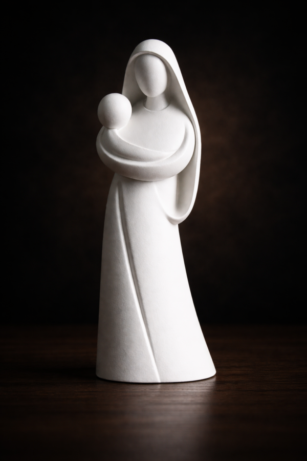 Escultura "Virgen María y niño Jesús"